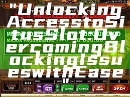"Unlocking Access to Situs Slot: Overcoming Blocking Issues with Ease"